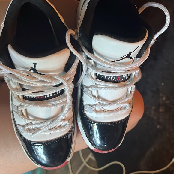 White, black & red Jordan 11’s. Size 2y big kids - Picture 2 of 6